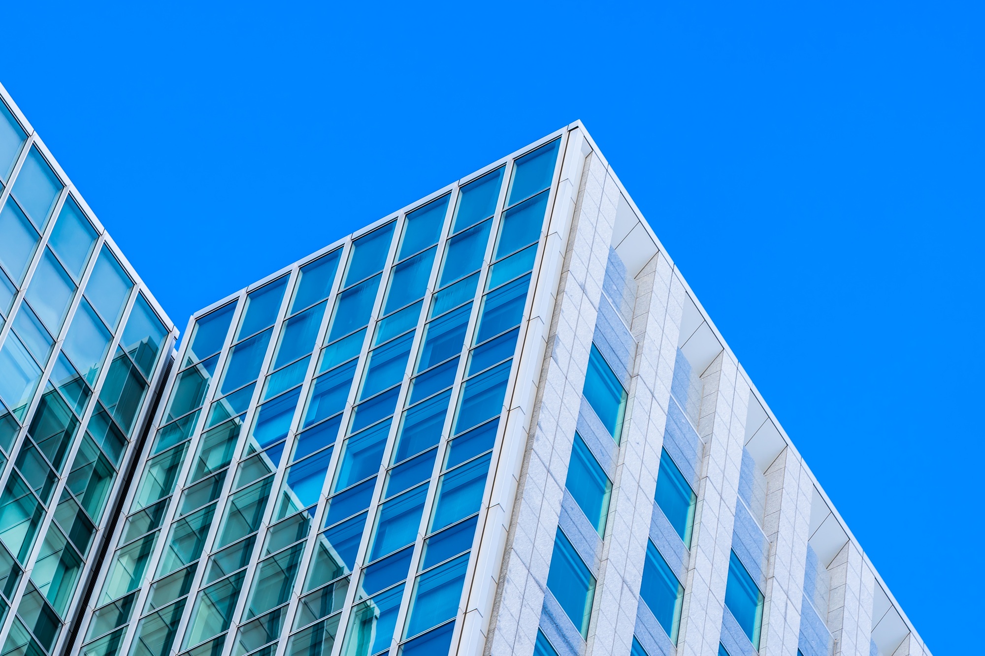 Beautiful architecture office business building with glass windo