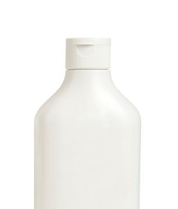 white shampoo bottle isolated on white