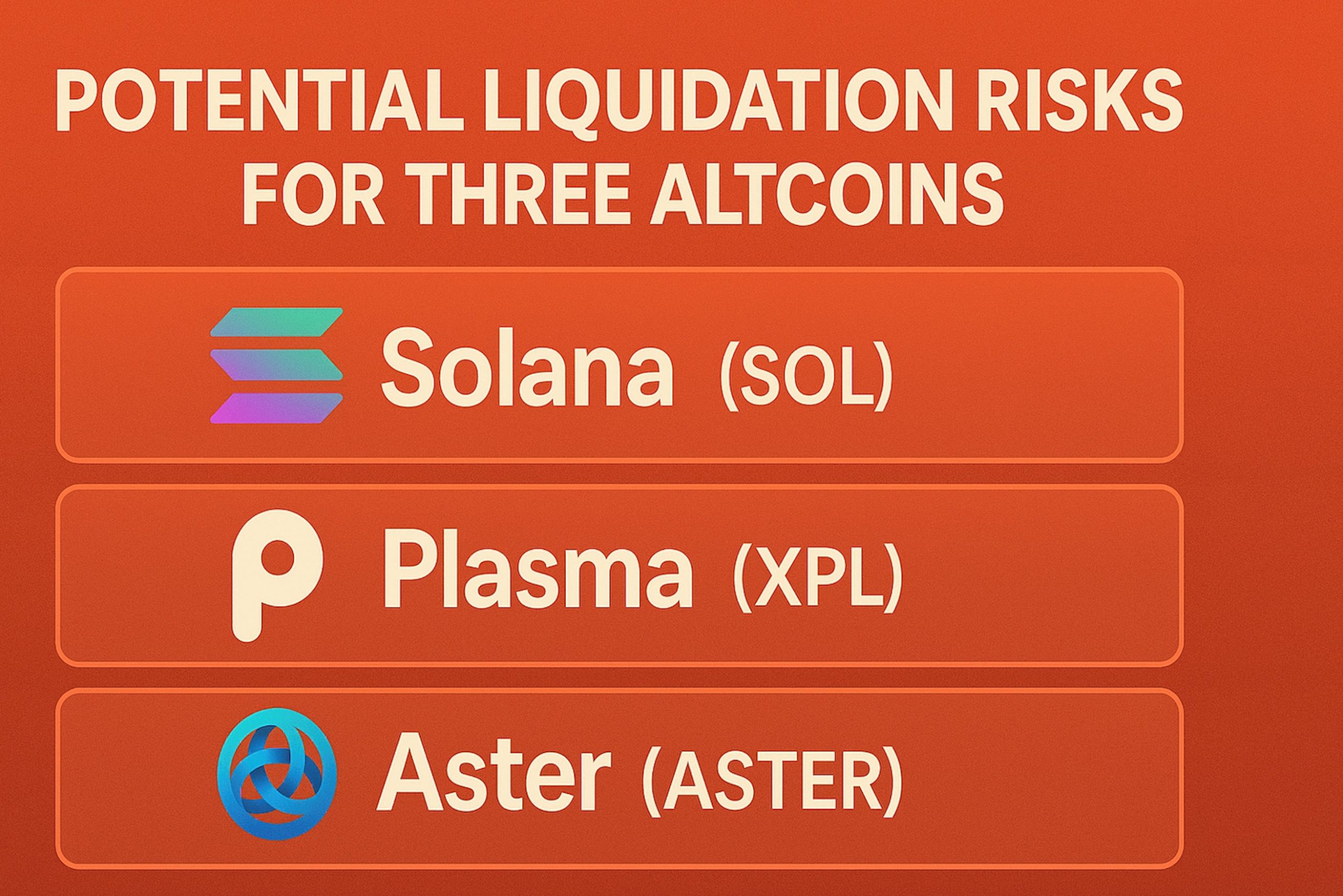 Potential Liquidation Risks for Three Major Altcoins This Week